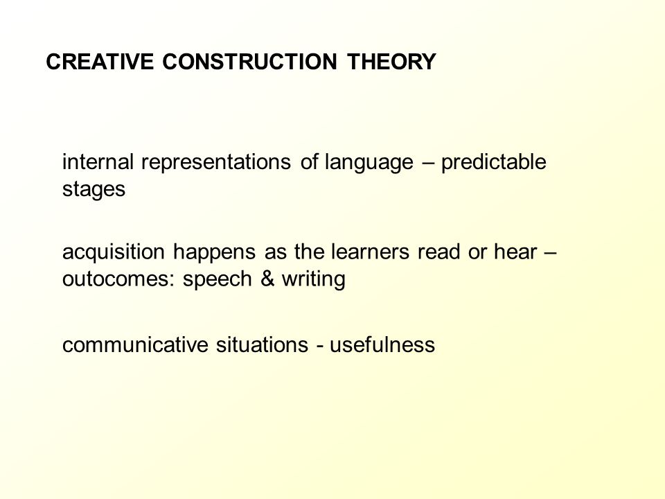 The concept behind krashens theory of comprehensible input states